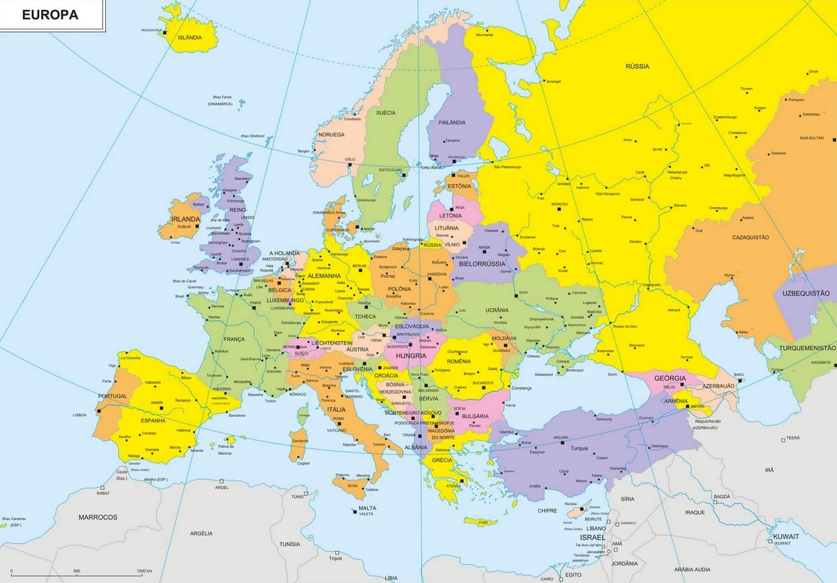 Mapa Europa países